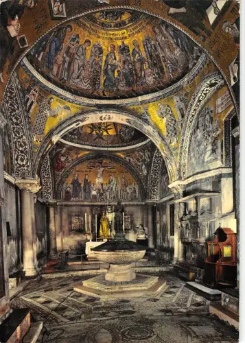 BT1774 venezia interno della bassilica di s marco batistero italien Postkarte