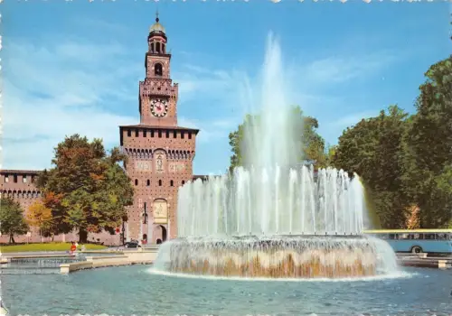 BR50406 Milano castello sforzesco e fontana Italien