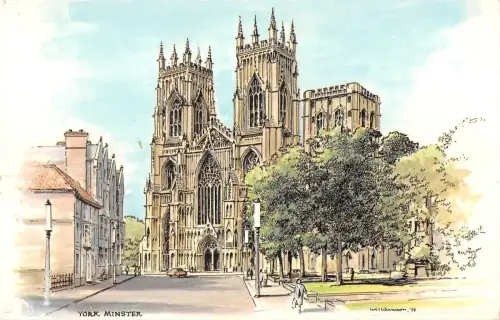 BR67083 Postkarte York Minster UK 14x9cm
