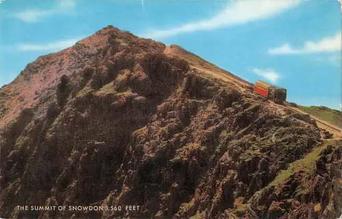 BR66336 the summit of snowdon wales 14x9cm