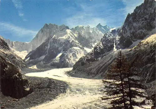 BF610 chamonix mt blanc la mer de glace et les grandes jorasse Frankreich