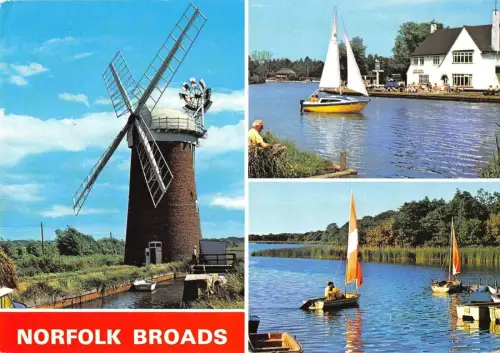 B96558 norfolk broads windmill mill uk