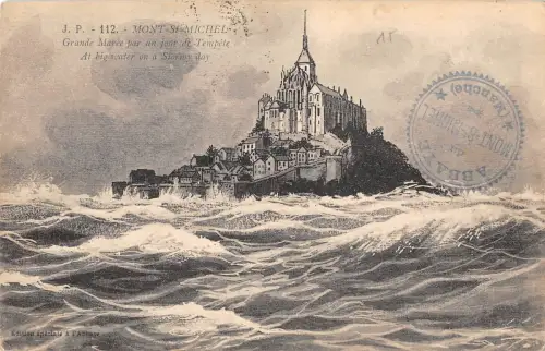BF7881 grandemaree par un jour de tem mont saint michel france Frankreich