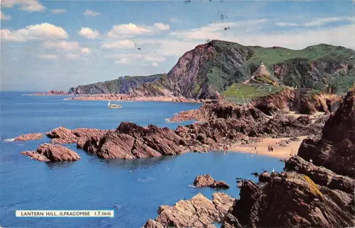 BR66755 Laterne Hügel Ilfracombe UK 14x9cm