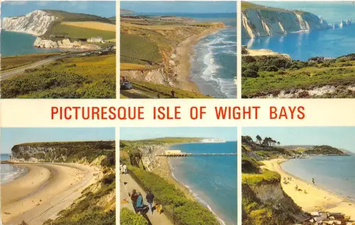 B88259 malerische Isle of Wight Bays UK 14x9cm