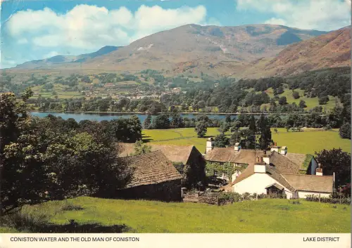 B97565 coniston water and the old man of coniston uk