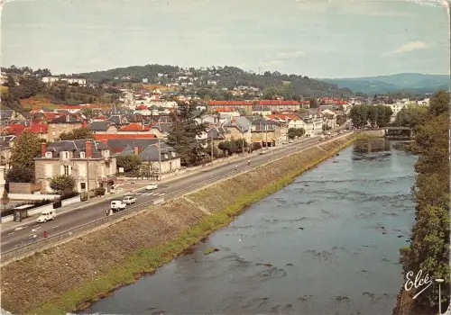BR52780 Brive les bords de la correze avec la route vers tüll Frankreich