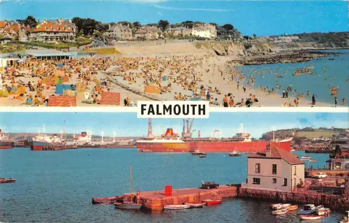 B104127 falmouth gyllyngvase beach the harbour uk 1 2