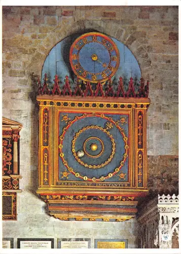 BR76476 Exeter Kathedrale Uhr Postkarte UK