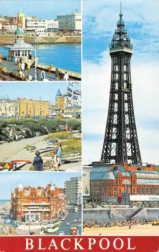 BR92477 Blick vom North Pier versunkene Gärten Princess Parade Blackpool UK