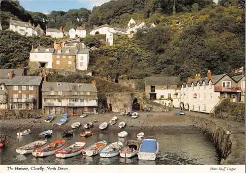 B102884 the harbour clovelly north devon boat uk