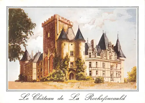 BT9758 La rochefoucauld vieille gravure du chateau France