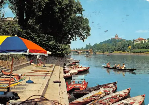 BT04 Angolo pittoresco dlume Po e monte del cappuccini Torino Italien