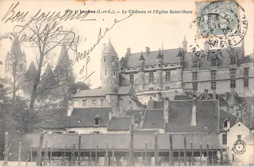 BF10212 loches le chateau et l eglise saint ours france Frankreich
