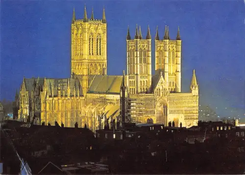 BR76534 lincoln minster evening uk