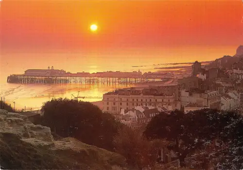 BR89441 sunset over hastings uk