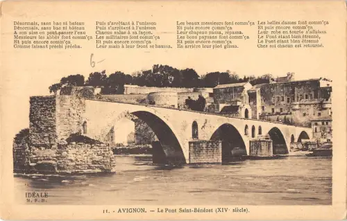 BF8104 le pont benezet avignon france Frankreich