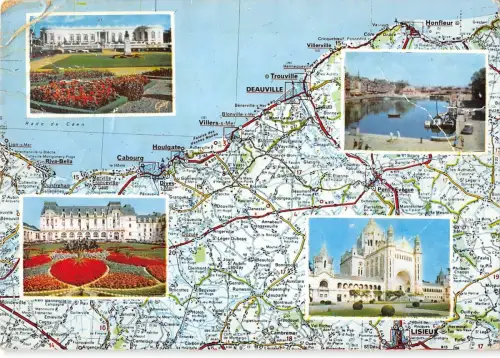BR50370 La normandie la cote fleurie karte cartes geographiques Frankreich