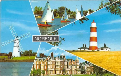 B104211 Leuchtturm Windmühle Mühle Norfolk UK