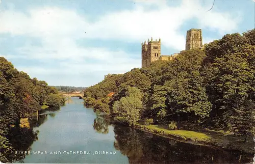 BR66824 River Wear and Cathedral Durham UK 14x9cm