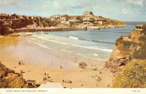 BR66870 Newquay Town Beach and Hedland UK 14x9cm