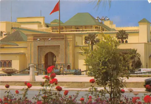 B91099 rabat le mechouar la nouvelle porte finement decoree morocco