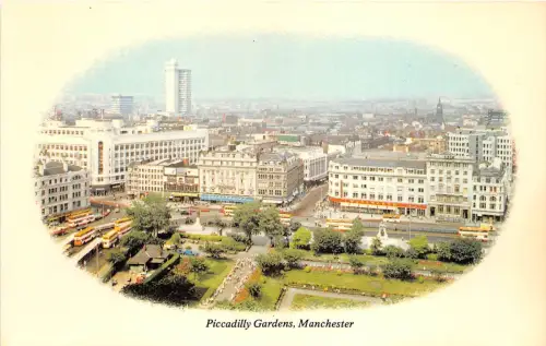 B88065 piccadilly gardens manchester uk 14x9cm