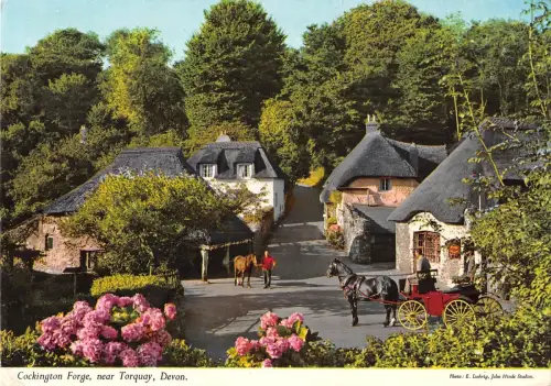 BR83535 Cockington Forge Near Torquay Devon Chariot UK