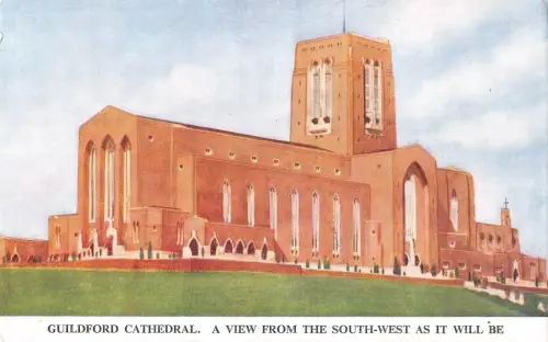 BR67014 Guildford Cathedral UK 14x9cm