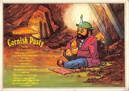 BR89851 Cornish Pasty Rezept Postkarte UK