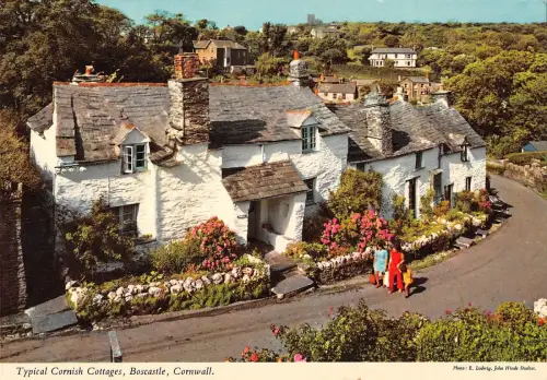 BT2795 Cornish Cottages Boscastle England