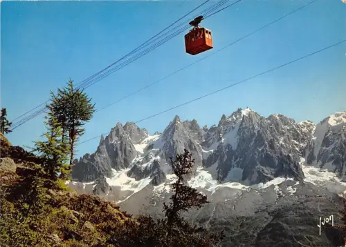 BR22973 Massif du Mont Blanc teleferique de plaz Praz au Brevant aiguille Frankreich