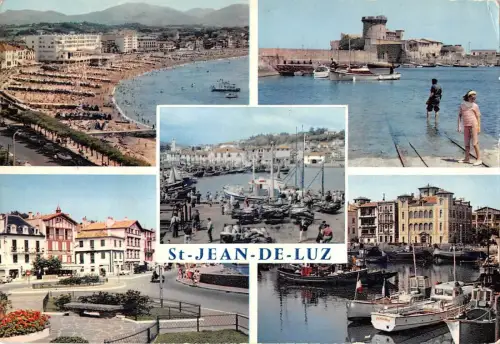 BR52631 la plage et la rhune Saint Jean de Luz Frankreich