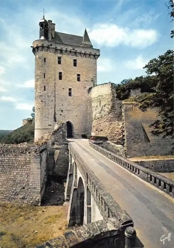 BR86525 chateau de chinon la tour de l horloge france