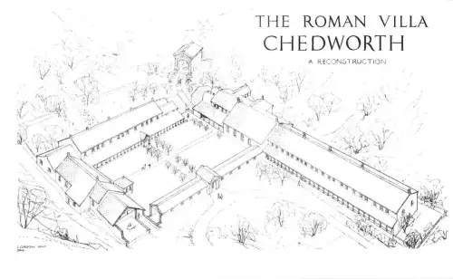 BR66259 Die römische Villa Chedworth Postkarte UK 14x9cm