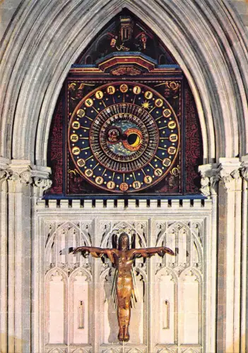 BR76335 Die Uhr Postkarte Wells Kathedrale Somerset UK