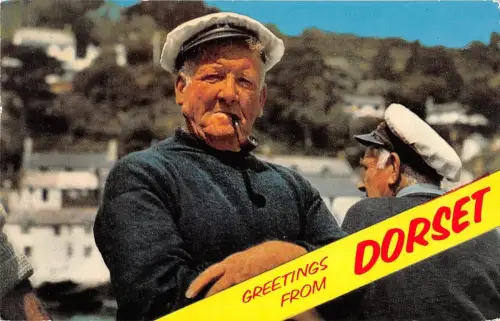 BR66794 Gruß von Dorset Mann Pfeife smoking pipe UK 14x9cm