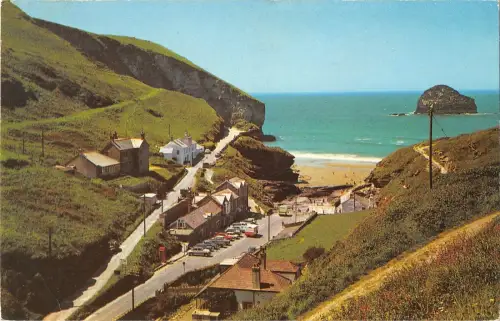 BR66814 tintagel the village and the gull rock uk 14x9cm