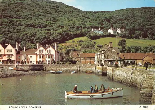 BR76384 porlock weir somerset boat uk