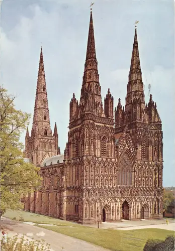 B102175 lichfield cathedral the west front uk
