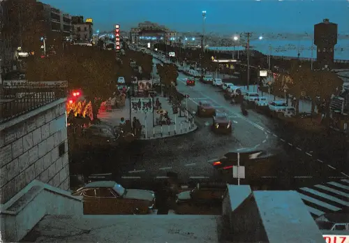 BT0305 Civitavecchia veduta notturna di viale garibaldi Italien