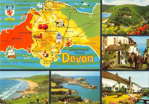 BR83259 devon map cartes geographiques uk