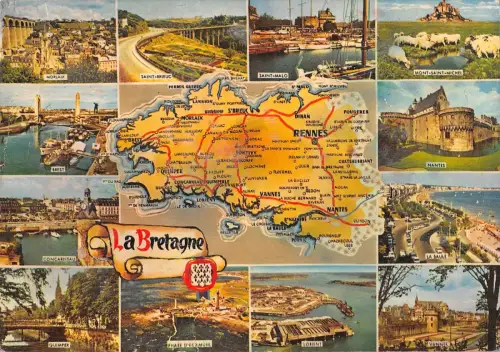 BR51698 La Bretagne Karte cartes geographiques Frankreich