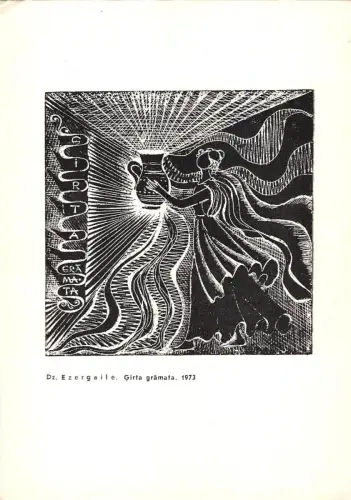 BT15612 Dz ezergaile girta gramata Paint printures Postkarte