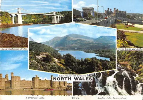 BR90336 llyn padarn und snowdon north wales