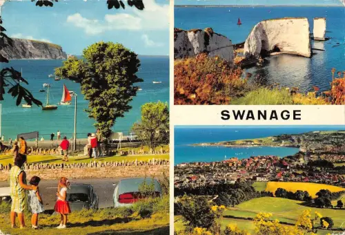 B101373 swanage old harry rocks uk 14x9cm