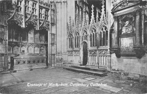 uk22339 transept of martyrdoom cathedral canterbury real photo uk