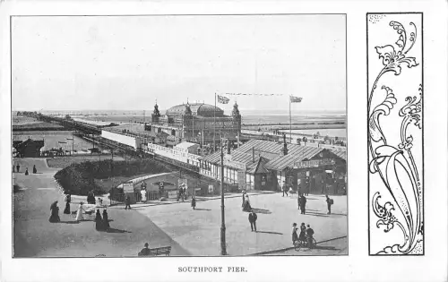 uk28995 pier southport real photo uk