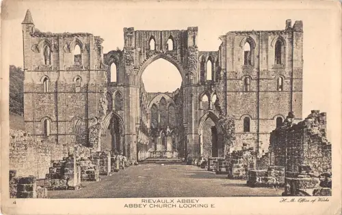 uk2861 rievaulx abbey real photo uk