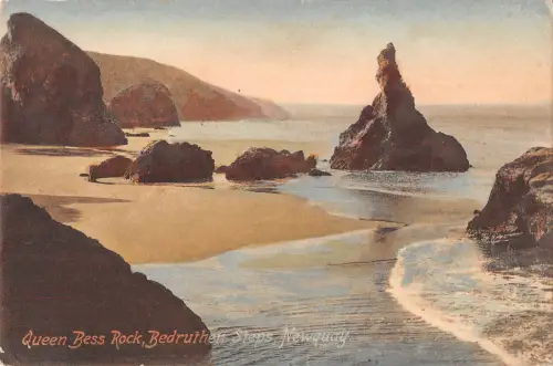 uk28044 queen bess rock bedruthen steps newquay uk